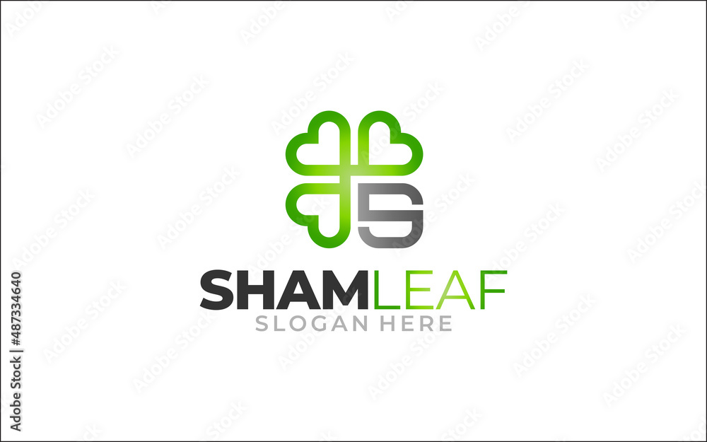 Illustration graphic vector of shamrock four leaf or green clover logo design template Illustration graphic vector of shamrock four leaf or green clover logo design template