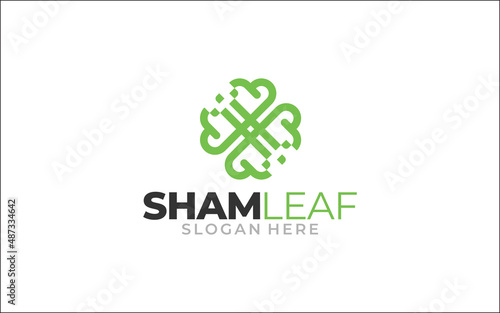 Illustration graphic vector of shamrock four leaf or green clover logo design template