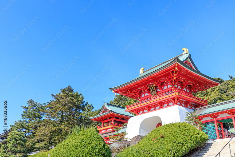 Obraz premium 冬の赤間神宮 山口県下関市 Akama Shrine in winter. Yamaguchi-ken shimonoseki city