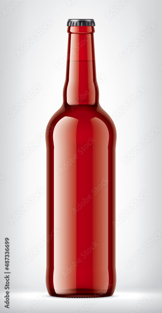 Color Glass Bottle on background. 