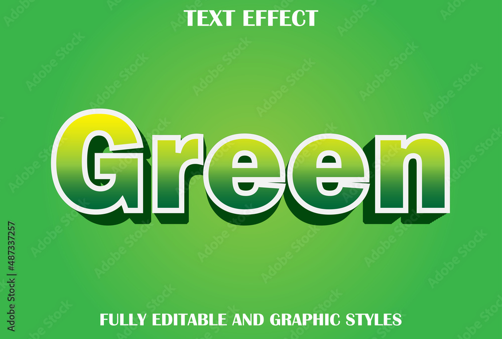 green text effect for template. 3d text design. green text effect for template. 3d text design.