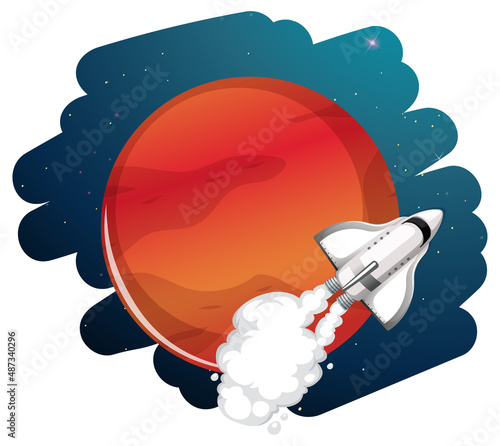 Isolated scene with space settlement