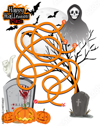 Happy Halloween maze game template