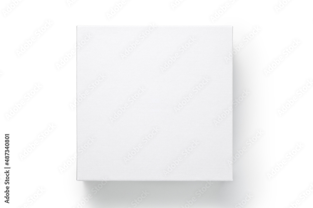 Top view of white paper box isolated on white background Top view of white paper box isolated on white background