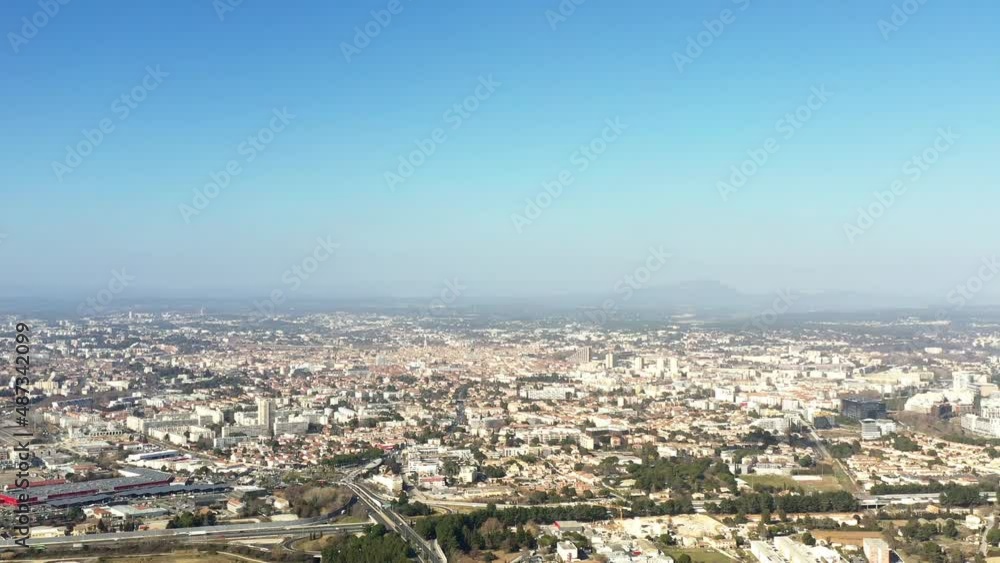 vue aérienne de Montpellier, Lattes et Mauguio dans le sud de la France en Occitanie vue aérienne de Montpellier, Lattes et Mauguio dans le sud de la France en Occitanie