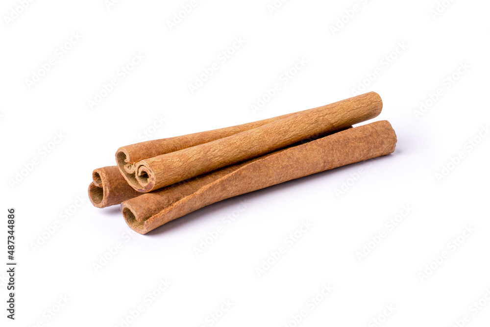 Cinnamon sticks isolated on white background with clipping path. Cinnamon sticks isolated on white background with clipping path.