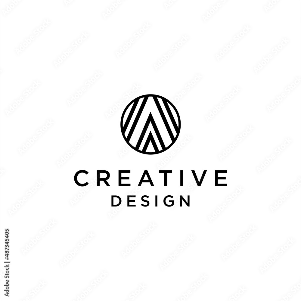 creative letter A logo and financial concept vector