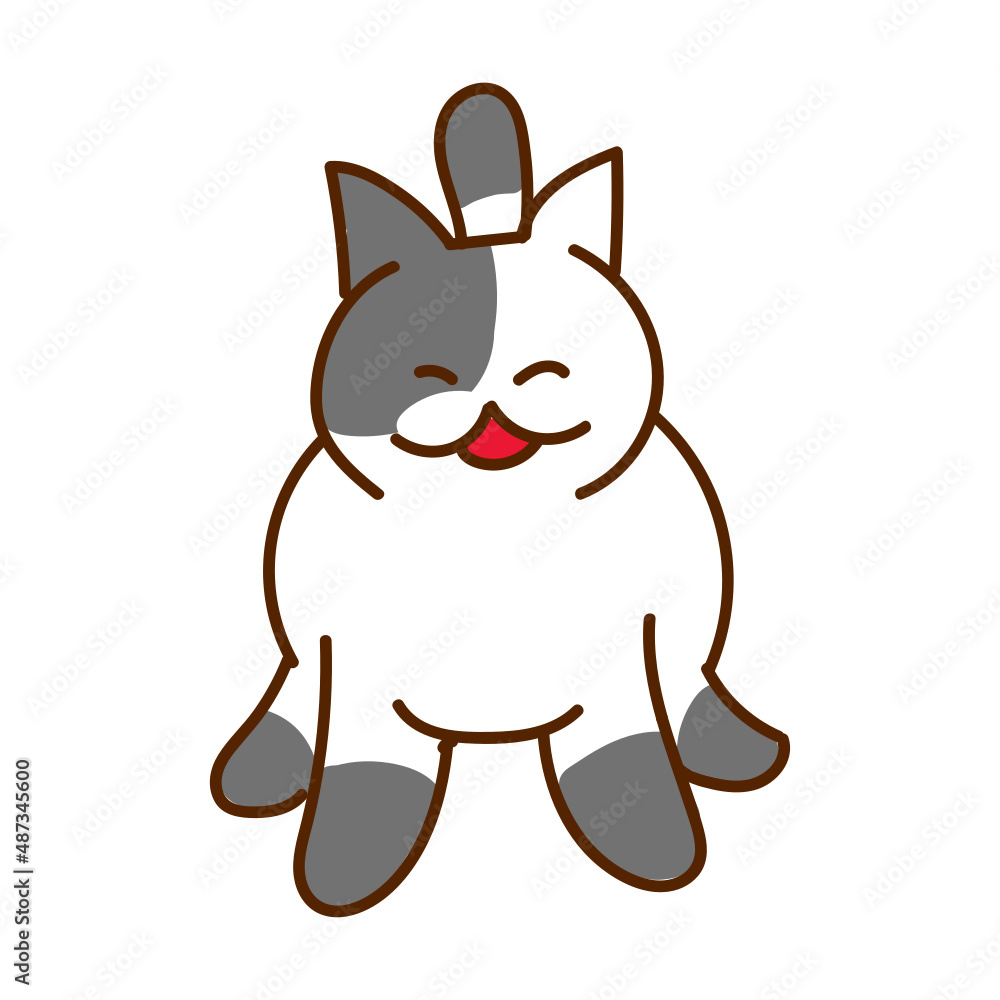 Hand drawn cat cartoon character illustration Animal. Hand drawn cat cartoon character illustration Animal.