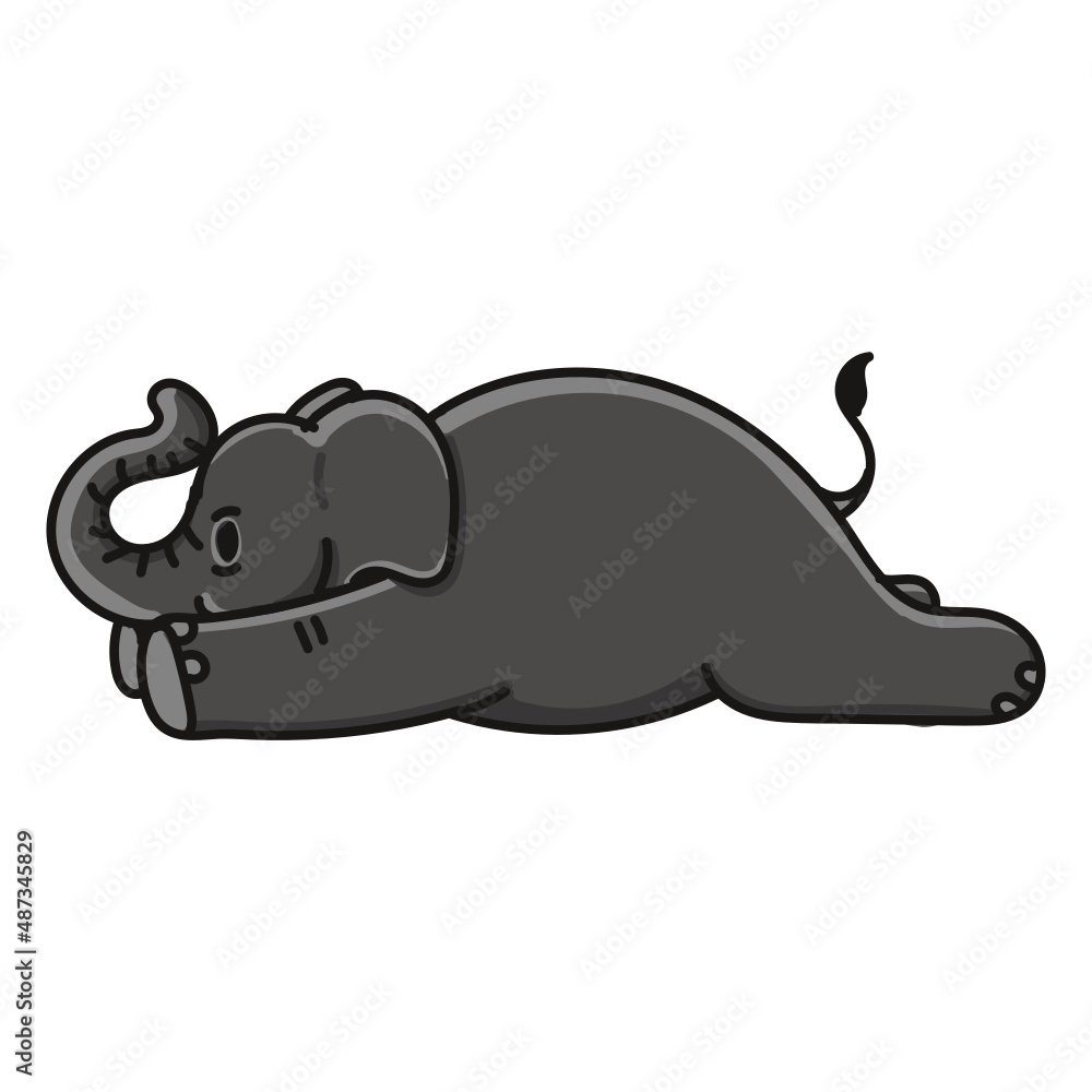 Hand drawn elephant cartoon character illustration Animal. Hand drawn elephant cartoon character illustration Animal.