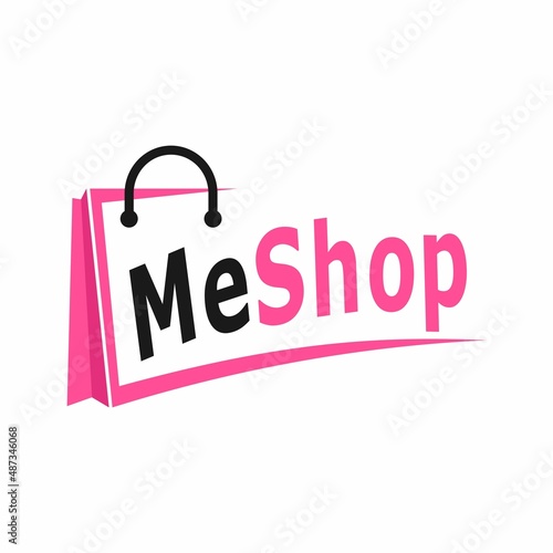 Bag shop vector logo design. Suitable for business, web, online shop and art