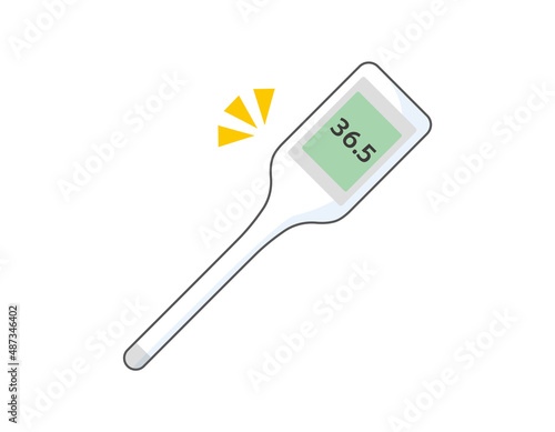 体温計　電子体温計  ベクターイラスト