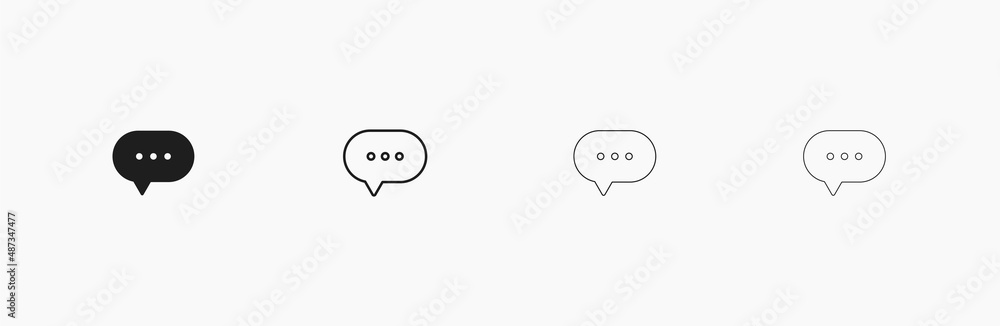 Speech bubble icon. Speech box isolated on white background vector