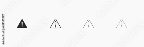 Exclamation Mark, Alert, and warning sign in triangle vector icon. Linear and glyph triangle with exclamation mark for danger and caution. Editable stroke vector icon