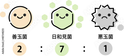 腸内環境のイラスト