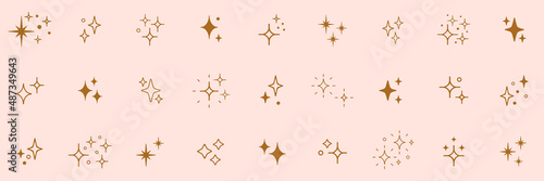 Obraz na plátne Shine sparkle icon. Vector blink star for logo, sparkle clipart