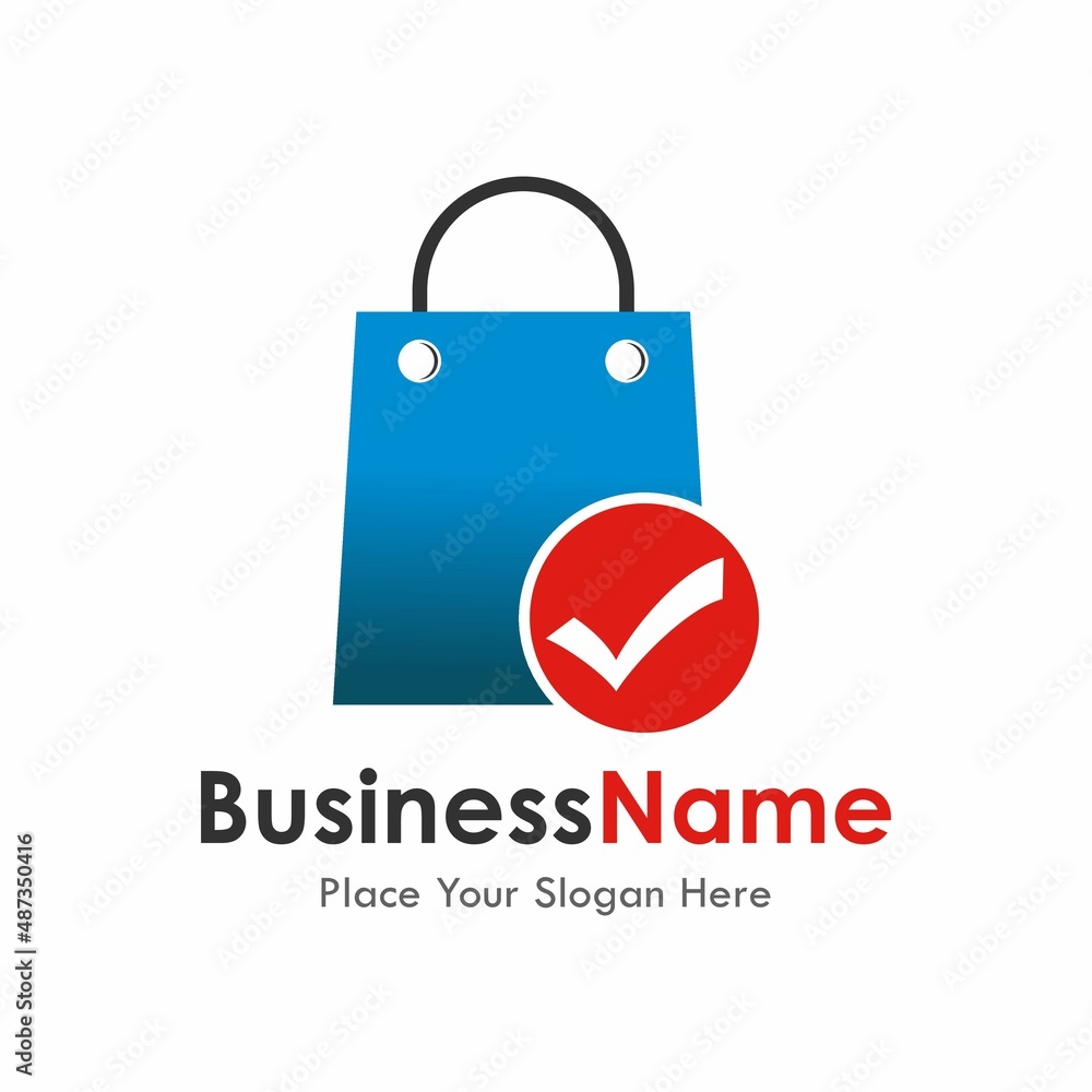 Check bag logo vector logo design template. Suitable for business, online shop and web design Check bag logo vector logo design template. Suitable for business, online shop and web design