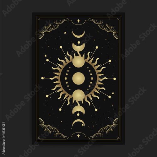 Moon phases accompanied by the sun