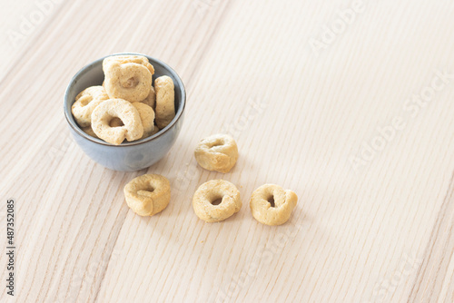 Traditional Italian snack Taralli food typical of Puglia regional cuisine in bowl.