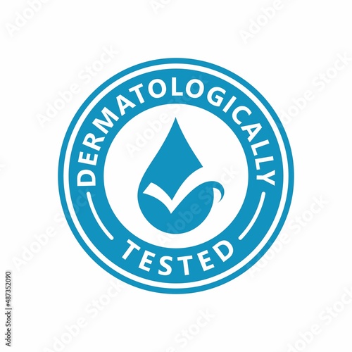 Dermatologically tested badge logo vector template. Suitable for business, web and product label