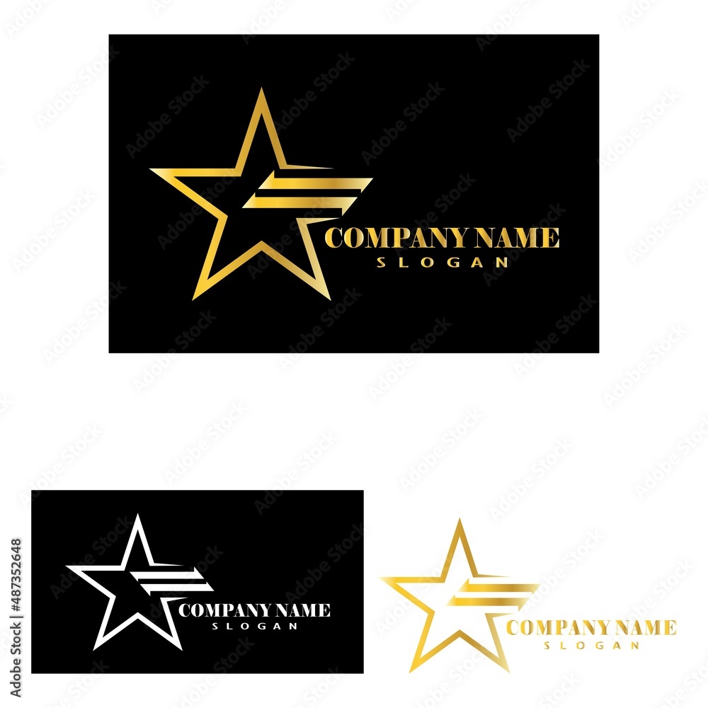 Obraz premium Star Logo abstract design vector template symbol concept icon.