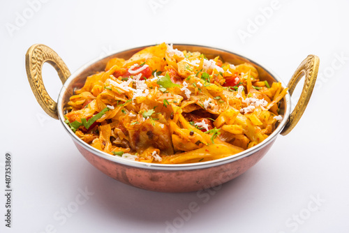 Cabbage curry or patta gobi sabzi