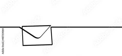 Email, envelope icon or symbol. Message envelope line pattern. Post box or post office sign. Vector postcard cartoon emotions. Open or closed envelopesetter mail.