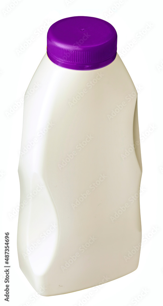 white plastic bottle with purple cap white plastic bottle with purple cap