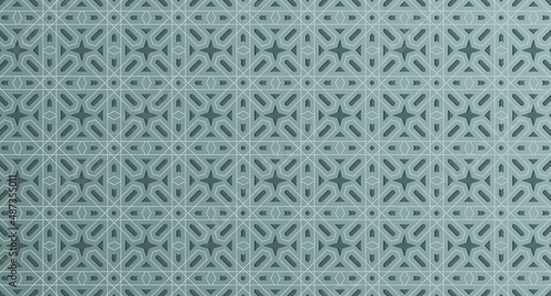Wallpaper Mural Arabic pattern background. Islamic ornament vector. Geometric 3d shape. Texture arabian traditional motif Torontodigital.ca