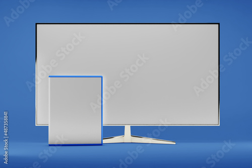 Photography Video game cover and tv mockup