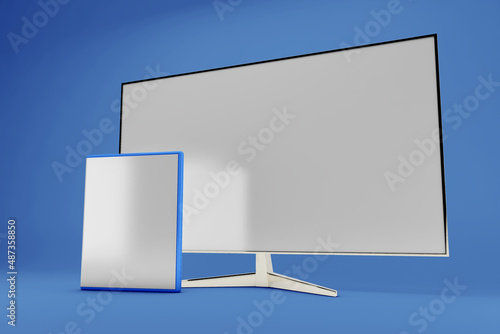 Video game cover and tv mockup