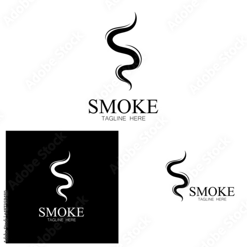 Smoke steam icon logo illustration isolated on white background Aroma vaporize icons. Smells vector line icon  hot aroma  stink or cooking steam symbols  smelling or vapor