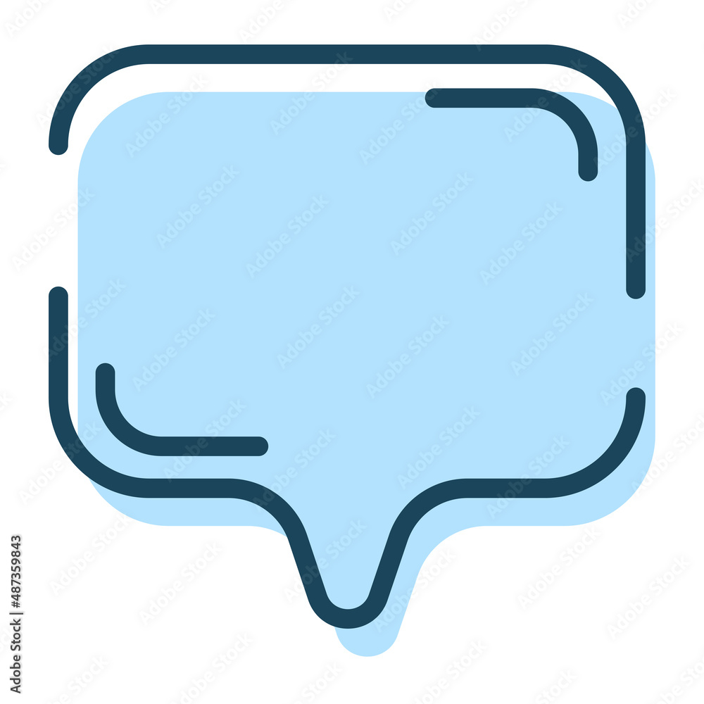 flat speech bubble, speech message, email, cloud speech bubble. speech bubble message isolated on white background Vector illustration