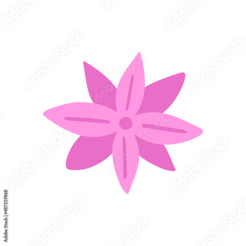 Cute Pink Flower Hand-drawn Illustration © AZ Studio