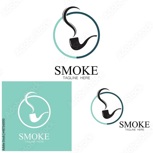 Smoke steam icon logo illustration isolated on white background Aroma vaporize icons. Smells vector line icon  hot aroma  stink or cooking steam symbols  smelling or vapor