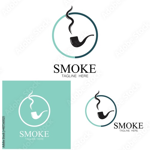 Smoke steam icon logo illustration isolated on white background Aroma vaporize icons. Smells vector line icon  hot aroma  stink or cooking steam symbols  smelling or vapor