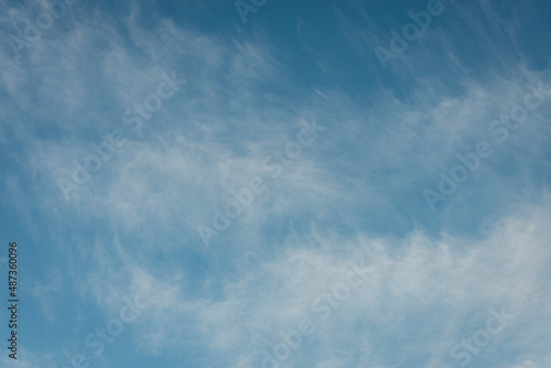 clouds against a blue sky, cirrus clouds.