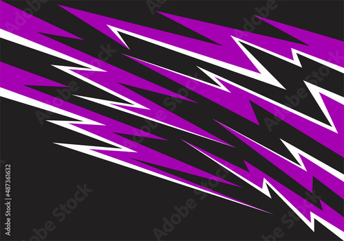 Abstract background with purple sharp and zigzag line pattern
