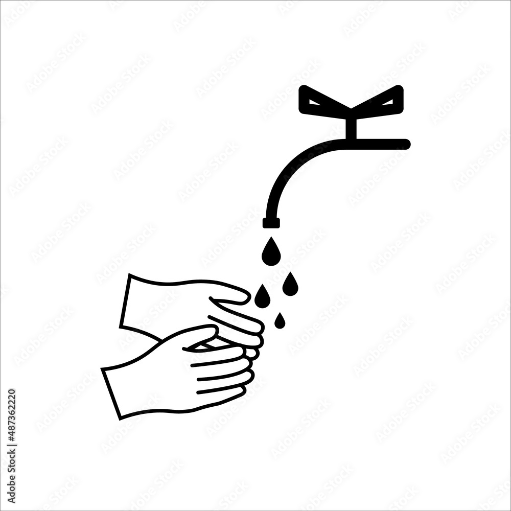 wash hands icon vector illustration wash hands icon vector illustration