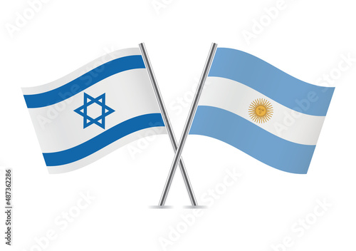Israel and Argentina crossed flags. Israeli and Argentinian flags, isolated on white background. Vector icon set. Vector illustration. Free Download Israel and Argentina crossed flags. Israeli and Argentinian flags, isolated on white background. Vector icon set. Vector illustration. - GFXLoad