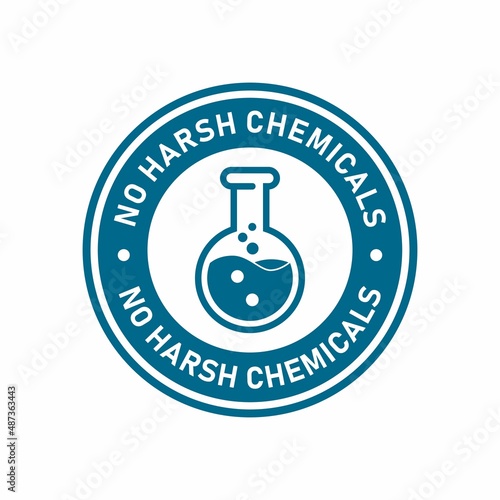 No harsh chemical badge vector logo template. Suitable for business, health, natural and product label