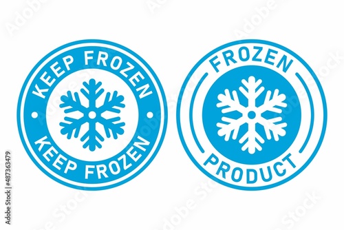 Keep frozen badge vector logo template. Suitable for label product