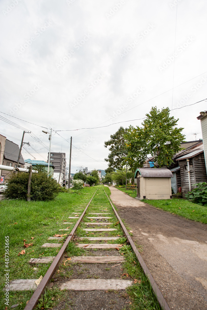 Fototapeta premium 北海道小樽市内の手宮線跡