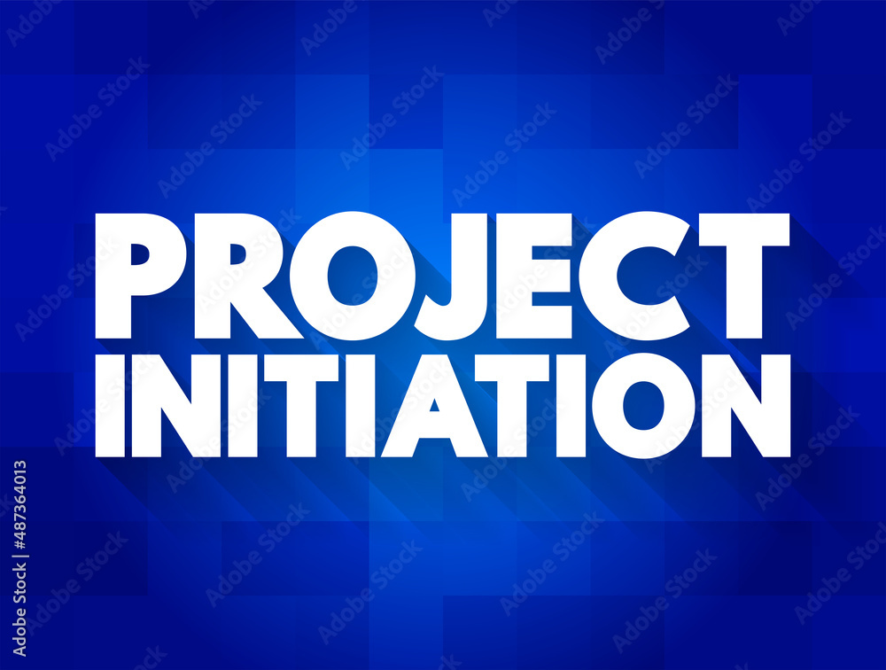 Project initiation - first step in starting a new project, text concept for presentations and reports