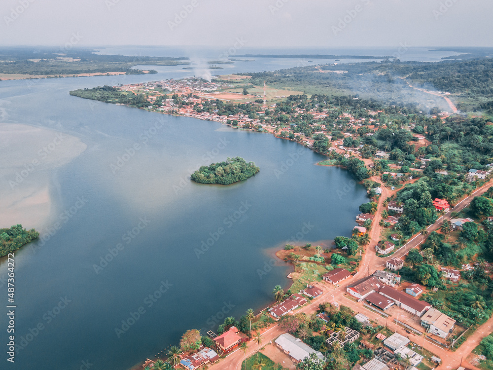 Aerial Landscape of Robertsport, Liberia