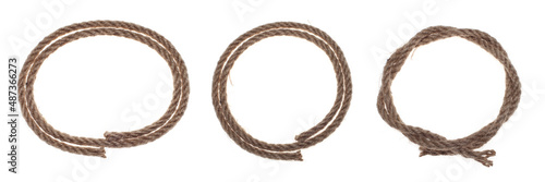 Rope  frame isolated on white background.