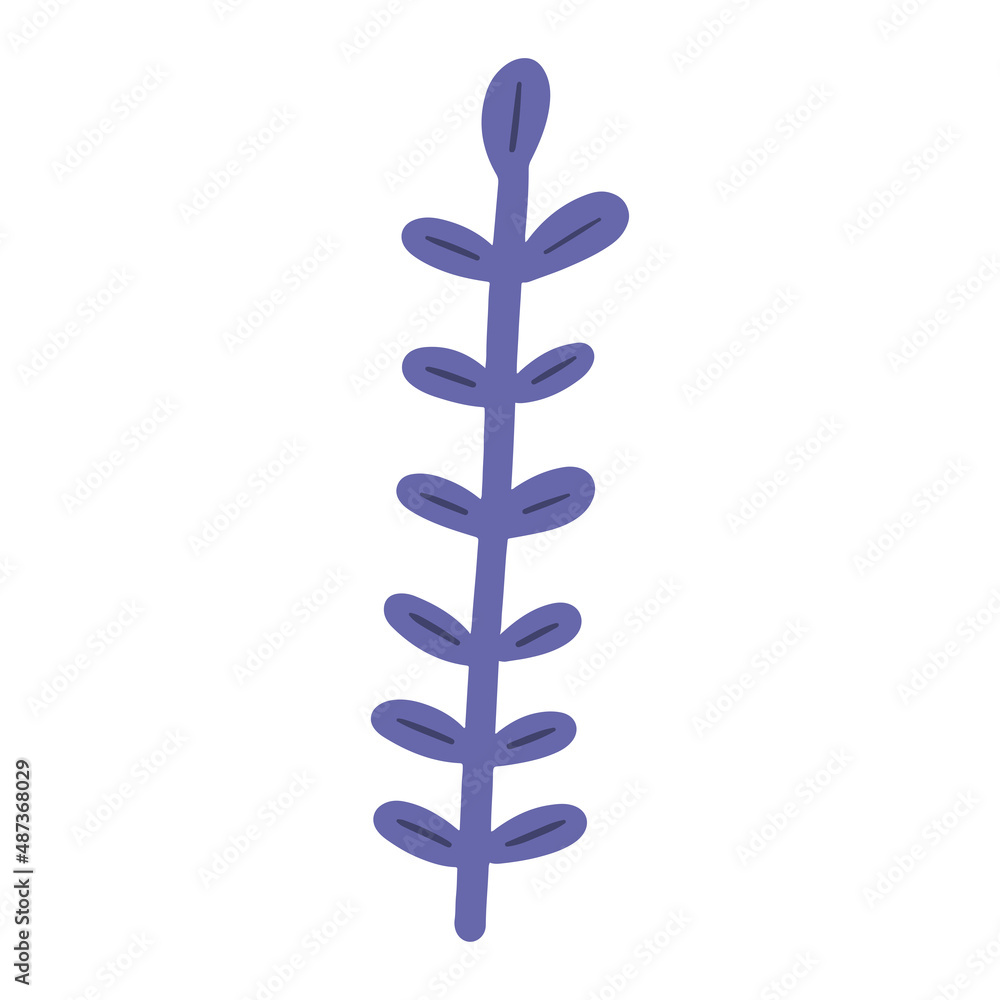 Purple Leaf Hand-drawn Vector Illustration Purple Leaf Hand-drawn Vector Illustration