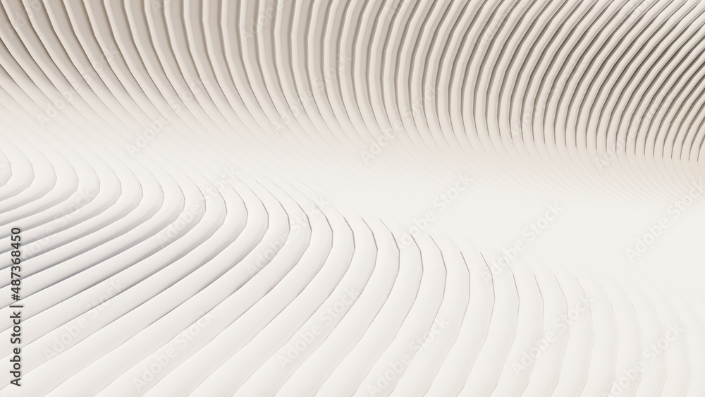 Abstract white background smooth waves 3d render Abstract white background smooth waves 3d render