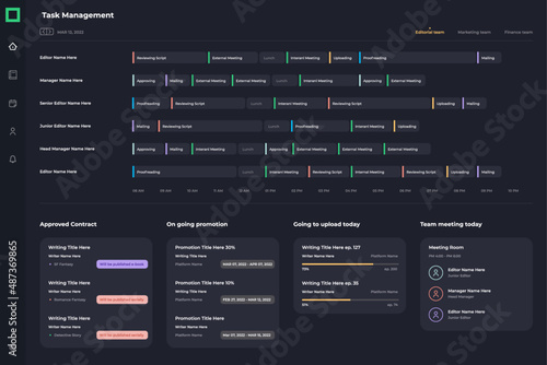Manage publishing company UI design template