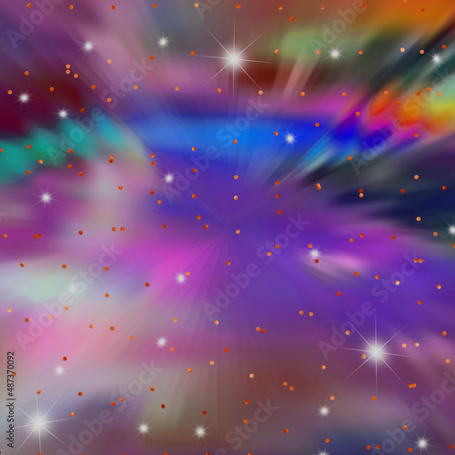abstract light pink and colorful glitter blurring shiny distorted chromatic dynamic effect pattern with sky fluid texture.