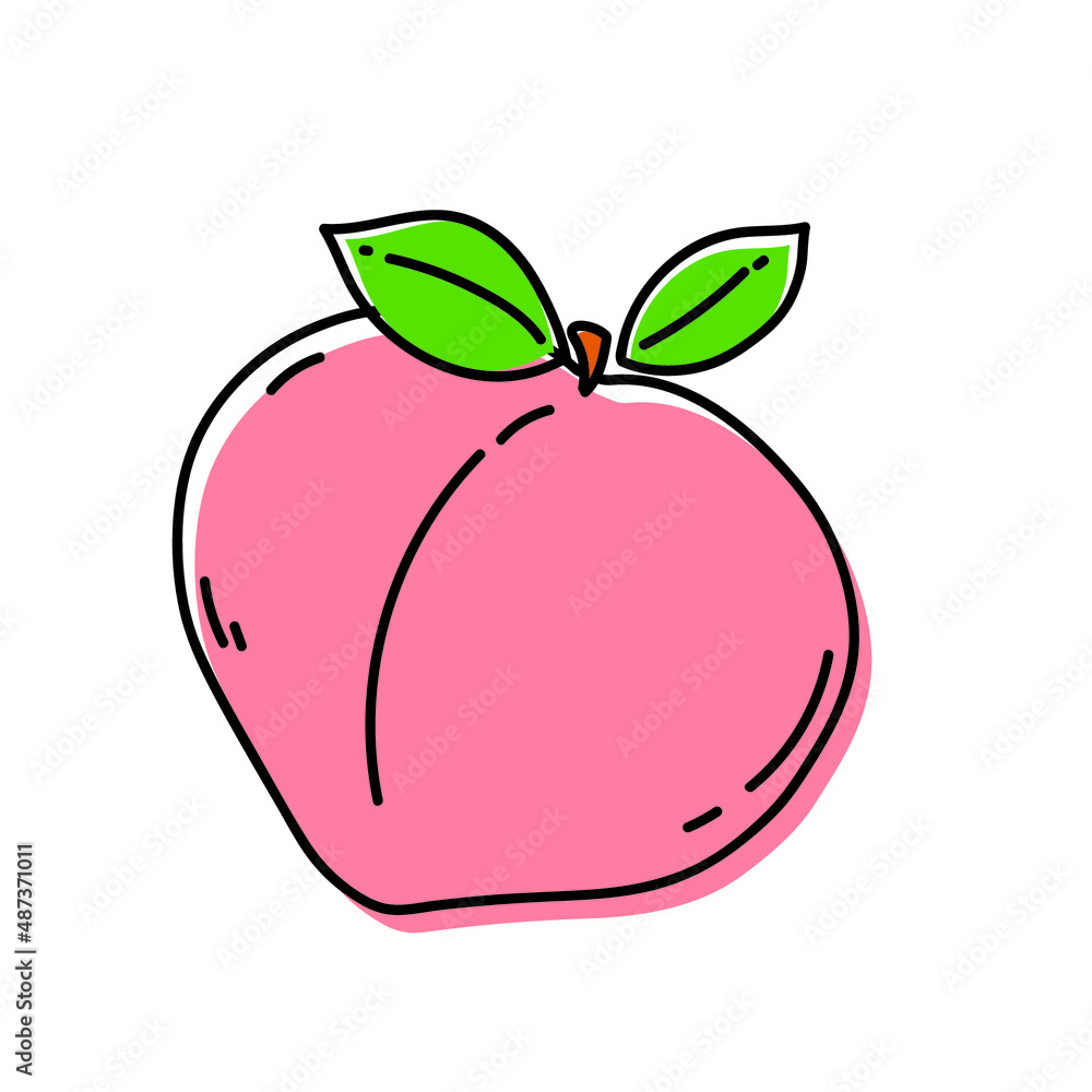 Fototapeta premium peach icon